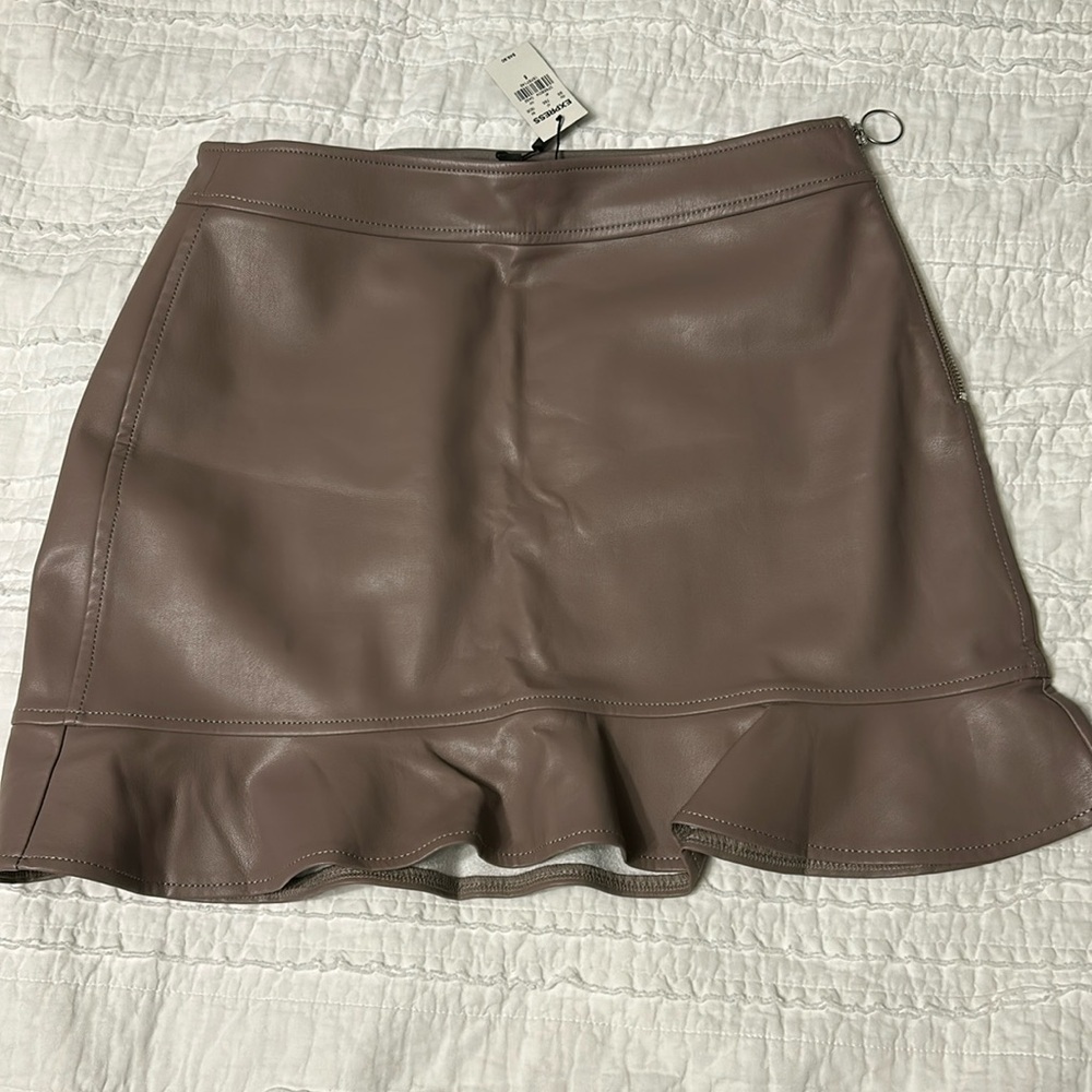 Express Faux Leather Skirt, 6, NWT